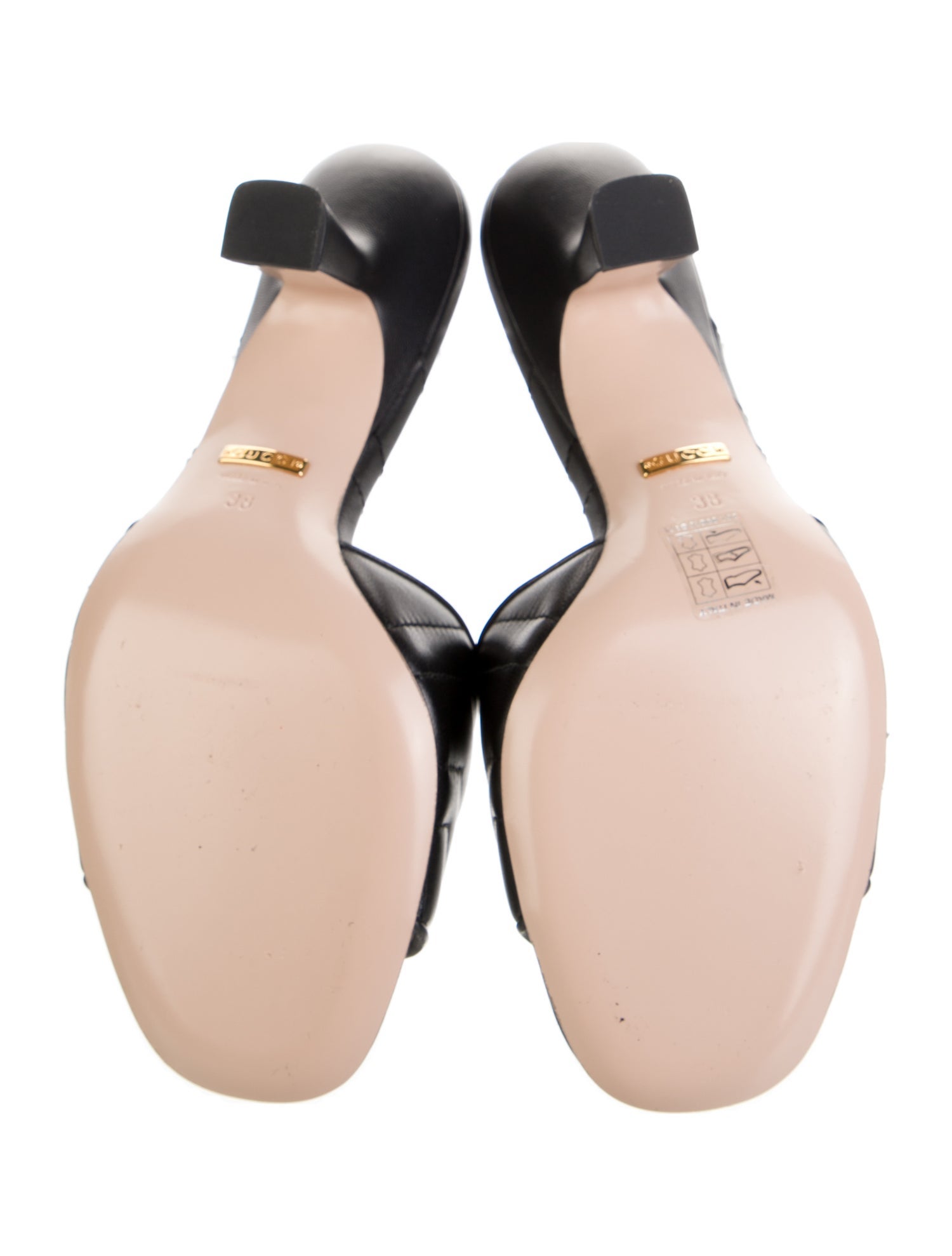 Gucci Double G Logo Leather Slides